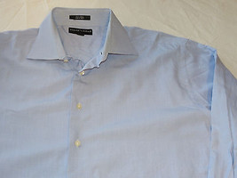 Mens Saks Fifth Avenue 17 1/2 34/35 cotton long button up shirt casual EUC @ - £18.48 GBP