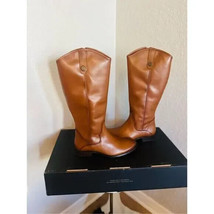 FRYE Marissa Medallion Inside Zip Tall Leather Boot, Western, Brown Size... - $214.12