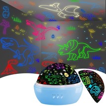 Night Light For Kids,Dino And Car 2 In 1 Kids Night Light Projector 360 Rotating - £28.43 GBP