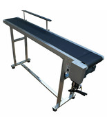 US Stock 110V 59x7.8 inch Single Guardrail PVC Conveyor Belt Transport E... - $380.90