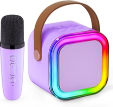 Mini Karaoke Machine For Kids Adults,Portable Bluetooth Speaker With, Pu... - $33.92