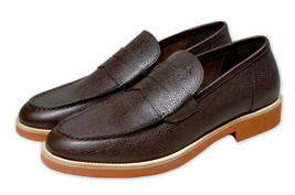 Brooks Brothers Brown Leather Wearlight Penny Loafers Shoes, Sz 8.5 BBSH... - $138.11
