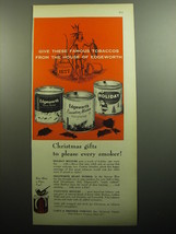 1958 Edgeworth Tobacco Ad - Holiday Mixture, Ready Rubbed and Executive Mixture - £14.19 GBP