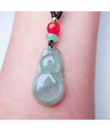 Burma jade happiness Hulu pendant necklace Calabash Gourd - £135.22 GBP