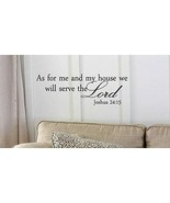 As for Me and My House John 24:15 Bible Verse vinyl Wall Art Sticker Decals - $12.19 CAD+