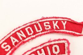 Vintage Sandusky Ohio Stripe Red White Boy Scout RWS Shoulder CSP Patch - $11.69