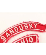 Vintage Sandusky Ohio Stripe Red White Boy Scout RWS Shoulder CSP Patch - $11.69