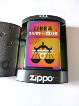 2005 Libra  Astrological  Spectrum Finish Zippo Lighter Choice Of Inserts - £41.00 GBP