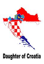Daughter of Croatia Croatian Country Map Flag Poster High Quality Print - $6.90+