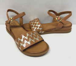 MIZ MOOZ WOMEN&#39;S ANKLE CLOSURE  SANDALS  BRANDY 37EU / 7US  # K-52 - $79.15