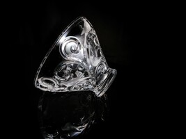 Lalique Verone Crystal Clear Vase 11" Diameter by 7.5" Tall  18 pounds image 10