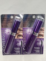 (2) Covergirl 120 BLACK WATER RESISTANT Simply Ageless Lash Plumping Mas... - $6.59