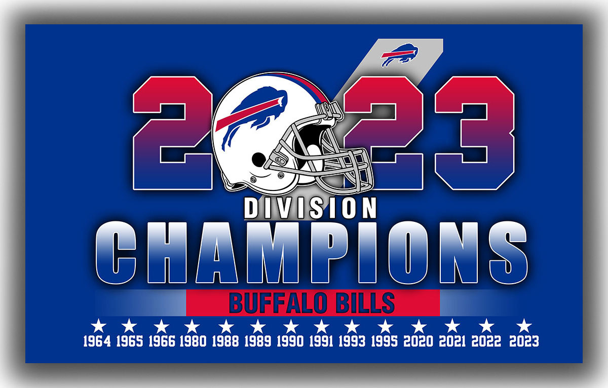 Primary image for Buffalo Bills Football Team Division Chempions 2023 Flag 90x150cm3x5ft Banner