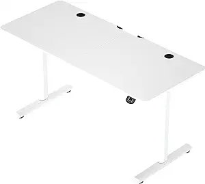 MSW Electric Standing Desk, 140 x 60 cm Steel Adjustable Height Gaming D... - $240.99