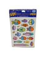 VINTAGE HALLMARK REWARD STICKERS 8 SHEETS OF SWIMMING COLORFUL FISH NEW SEALED - $9.50