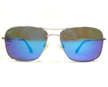 Maui Jim Sunglasses MJ-246-17 WIKI WIKI Silver Aviators Blue Mirrored Le... - $177.43
