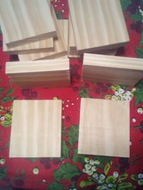 Wood Blocks Pine 1&quot; X 4&quot; X 4&quot; Wood Pine Block 12 Piece Lot Building Craft Blocks - £28.68 GBP