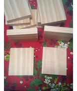 Wood Blocks Pine 1&quot; X 4&quot; X 4&quot; Wood Pine Block 12 Piece Lot Building Craf... - $54.86 CAD