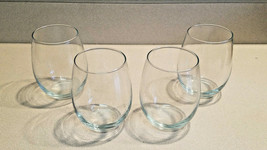 Set of Four 4 1/2&quot; Long Stemless Wine Glasses (NWOT) - £7.87 GBP