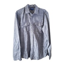 Apt. 9 Dark Gray Button Front Long Sleeve Shirt with Pockets - £9.74 GBP