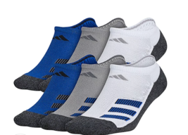 adidas Big Boys 6 Pair No Show Socks Medium and Large - £13.56 GBP