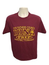 Iona College Prep Fathers Council Basketball Tournament Adult M Burgundy TShirt - £11.66 GBP