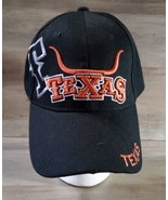 Texas Longhorn Baseball Hat Texas Flag Embroided Raised Adjustable Black... - £13.30 GBP