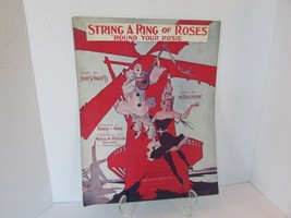 STRING A RING OF ROSES ROUND YOUR ROSIE 1912 LG FORMAT SHEET MUSIC - $73.13 MXN