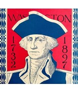 Pres George Washington 1897 YC Cover Art Victorian XL Wood Block Color D... - £59.82 GBP