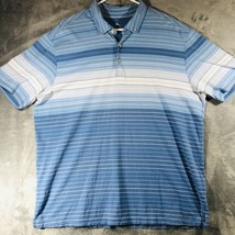 Tommy Bahama Polo Shirt Size XL Extra Large Blue Striped Casual Marlin Mens - £12.42 GBP
