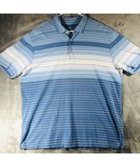 Tommy Bahama Polo Shirt Size XL Extra Large Blue Striped Casual Marlin Mens - £12.47 GBP