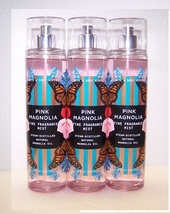 3 Bath &amp; Body Works Pink Magnolia Fine Fragrance Mist Body Spray - £22.29 GBP
