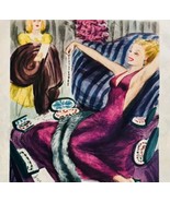 1940 Esquire Cartoon Barry Sexy Woman With Admirers Art Holidays HM2EE - $556.74 MXN