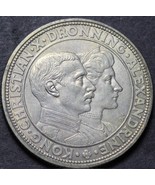 Denmark 2 Kroner, 1923 HCN GJ Silver Gem Unc~Silver Wedding Anniversary~... - £40.66 GBP