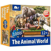 The Animal World Puzzle Family Fun Jig Saw Jigsaw 1000 Pieces Teen Adult 28x19 - £3.88 GBP