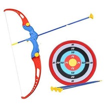 Plastic Archery Bow and Arrow Toy Set with Target Board, Multicolour FREE SHIP - £23.64 GBP