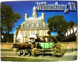 Williamsburg Virginia with Carriage Highlight Fridge Magnet - £6.36 GBP