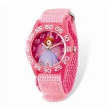 Disney Princess Sophia Acrylic Pink Nylon Time Teacher Watch - £22.78 GBP