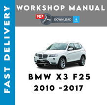 Bmw X3 F25 2010 2012 2013 2014 2015 2016 2017 Service Repair Workshop Manual - £6.24 GBP