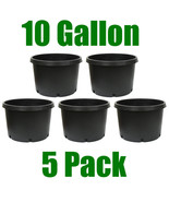 5x 10 Gallon Nursery Container Planters Pot for Plants Soil Grower Hydro... - $63.57