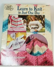 American School of Needlework Learn to Knit in Just One Day 1210 Jean Leinhauser - £6.79 GBP