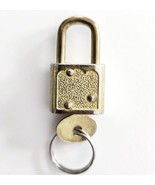 Vintage Mini Padlock With Key 1.25&quot; Novelty Metal B67 - $27.32 CAD