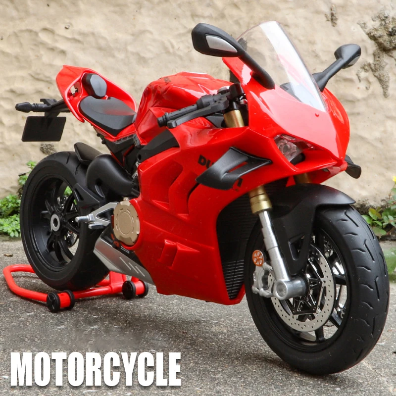 1:9 Ducatis V4S Panigale Alloy Die Cast Motorcycle Model Collection Carr... - $30.70