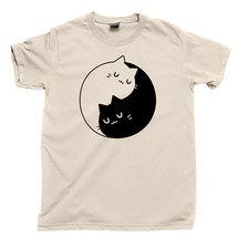 Yin Yang Cats T Shirt, Animal Feline Lover Purrfect Cat Unisex Cotton Te... - $13.99