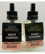 LOT 2 Bath &amp; Body Works Wallflower Fragrance Refill Bulb White Pumpkin - £15.77 GBP