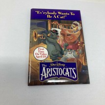 DISNEY THE ARISTOCATS FIRST TIME ON VIDEO 1996 RELEASE PIN PINBACK BUTTON - £6.16 GBP