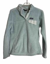 Patagonia Women 1/4 Snap Mint Green  Fleece Pullover Size Medium - $30.60