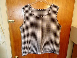 Joni B Size XL Multi Color Sleeveless Checkered Top &quot; BEAUTIFUL TOP &quot; - £11.68 GBP