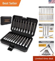 Durable Chrome Vanadium 20PC Allen Hex Bit Socket Set with Protective Case - $1,400.96 MXN