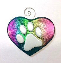 Iridescent Paw Heart Sun Catcher - £25.10 GBP